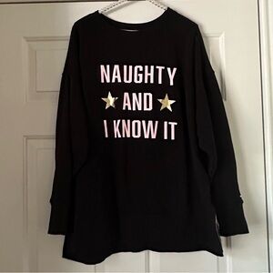 Crown & Ivy Cabana Naughty & I Know It Sweatshirt